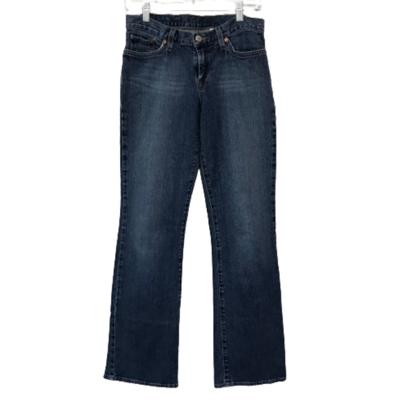 Lucky Brand Mid Rise Flare Dungarees Jeans Size 4 - Picture 2 of 9